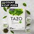 22 TAZO Organic Zen Green Tea K-Cups, Caffeine Free Tea with Refreshing Lemongrass & Spearmint, Pods