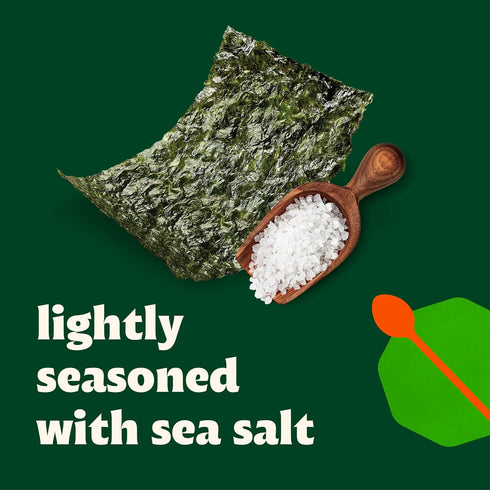 0.35OZx12 (Pack 2) Bibigo ORGANIC SEAWEED SNACK SESAME