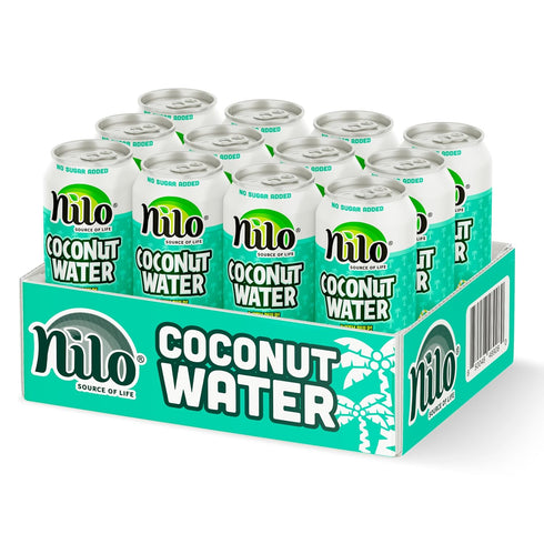 100% 10.8 oz (Pack 12) NILO Pure Coconut Water | NO Sugar added | GMO FREE | NOT from Concentrate |