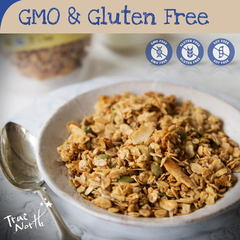 12 oz. (Pack 2) True North Granola Gluten Free Maple Vanilla Granola, Low Carb, Nut Free and Non-GMO