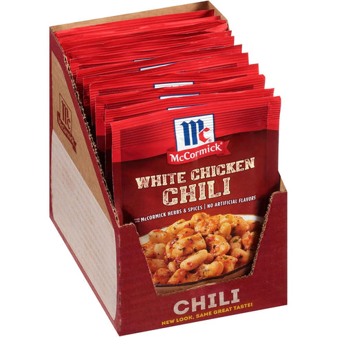 McCormick White Chicken Chili Seasoning Mix, 1.25 oz, Pack of 12