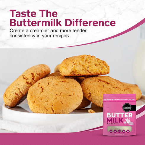(12oz) Healthier Comforts Premium Cultured Buttermilk Powder | Kosher, Gluten Free, Non-GMO | Pancakes, Biscuits, Salad
