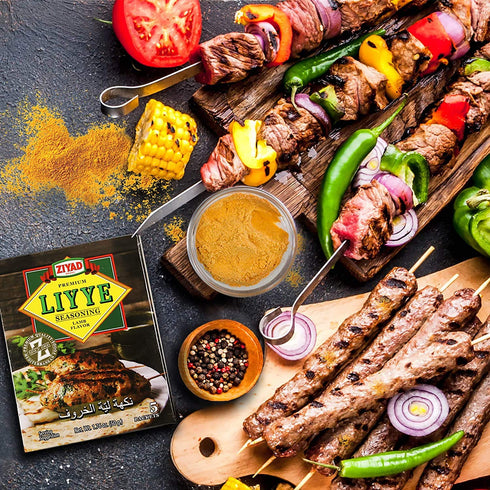 Ziyad Premium Liyye, Lamb Seasoned Powder, Enhance Meat, Chicken, Rice, Pilafs, Roasted Veggies, 5 Packets