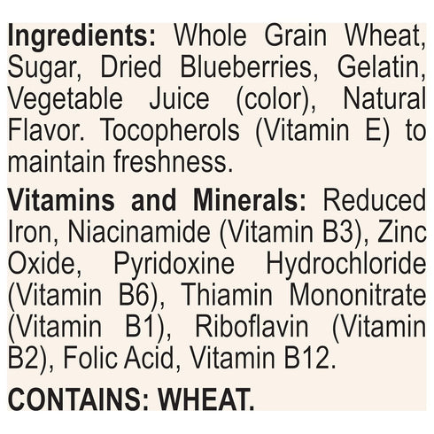 Mom's Best 22 oz Blueberry Wheatfuls Shredded Wheat Cereal, Made with Whole Grain, No Artificial Flavors