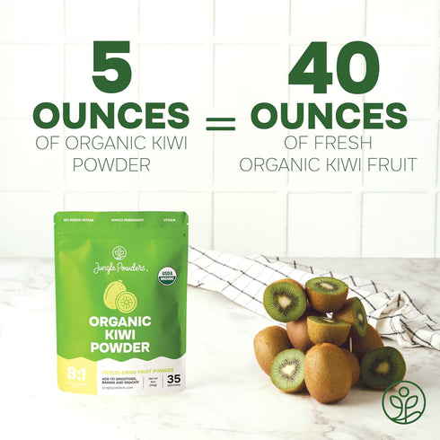5 3rd Jungle Powders Organic Kiwi Fruit Powder Ounce Bag Freeze Dried Kiwi Organic Smoothie Party Lab Tested Kiwis No