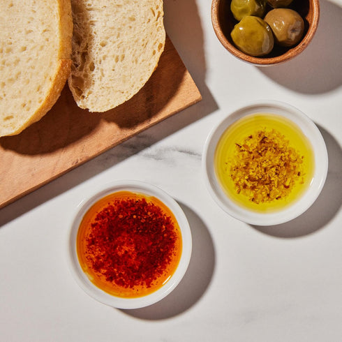 Set, Set 6 Thoughtfully Gourmet, Spice Infused Olive Oil Gift Premium Extra-Virgin Olive Oil from Spain, Flavors