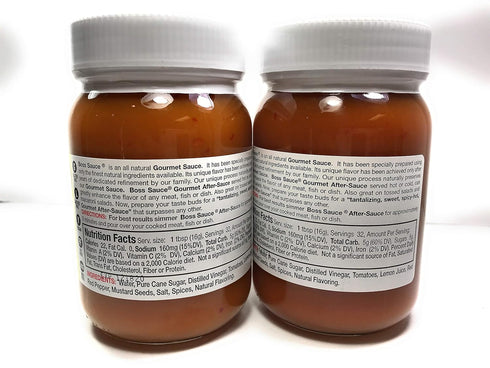 2 PACK 16 Oz. simmer Boss Sauce HOT Gourmet After-Sauce Hot Sauce, All-Natural, Kosher Fish Sauce, BBQ Sauce, Chicken
