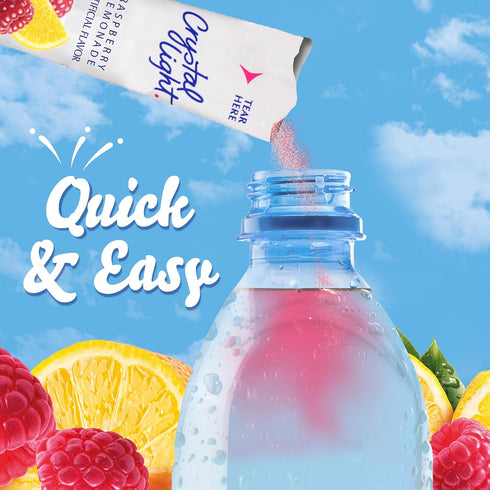 120 4 30 Packets Crystal Light Single Serve Raspberry Lemonade Artificially Flavored Powdered Drink Mix, per Case