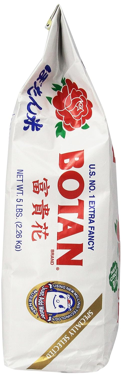 Botan 5-Pound (Pack 4) Musenmai Calrose Rice, Bags