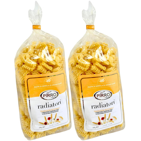 Pasta Pirro Radiatore Pasta from Italy 17.6 oz. (500g)(Pack of 2) Radiatori - Rotini