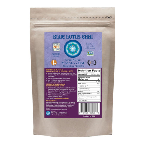 Blue Lotus Chai Star Anise Masala Chai - Makes 265 Cups Just