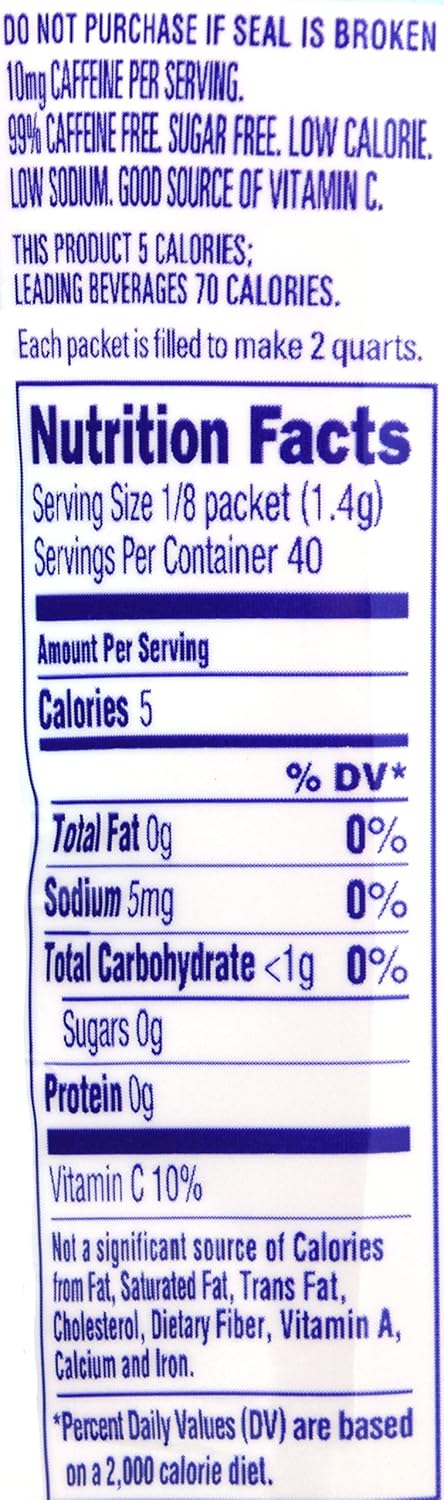 (20 Packets, 4 5) Crystal Light Green Tea Raspberry Drink Mix Pitcher Canisters