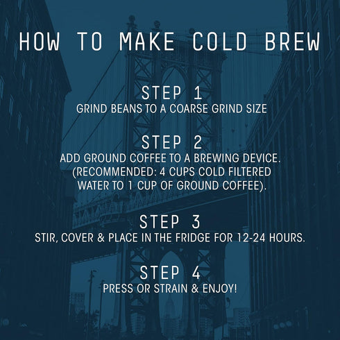100% 2 LB Stone Street Cold Brew Coffee, Low Acid, Arabica, Gourmet Coffee - Strong & Smooth Blend, Coarse Ground, Dark