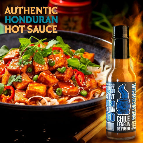 (Pack 1, Hot Sauce | Chile Lengua de Fuego of Salsaracha) - Garlic & Jalapeo Sriracha-Style Hot Sauce with Tomato