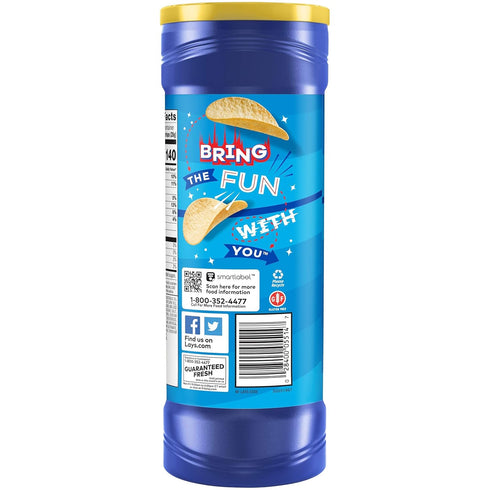 5.5 Lay's Stax Salt & Vinegar Flavored Potato Crisps Canister, Ounce