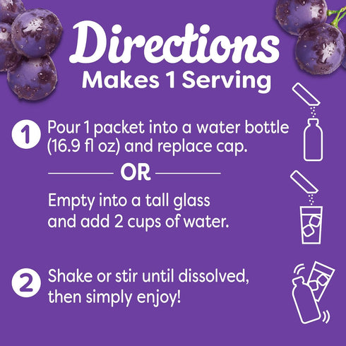 10-Packet (Pack 8) Crystal Light On The Go Energy Grape - Caffeine Energy Releasing, Boxes