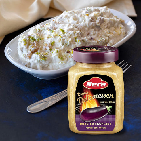 23 Oz (2 PACK) Sera Roasted Delicatessen Roasted Eggplant | Ready to Serve Precooked Eggplant | Smokey Flavor | Perfect