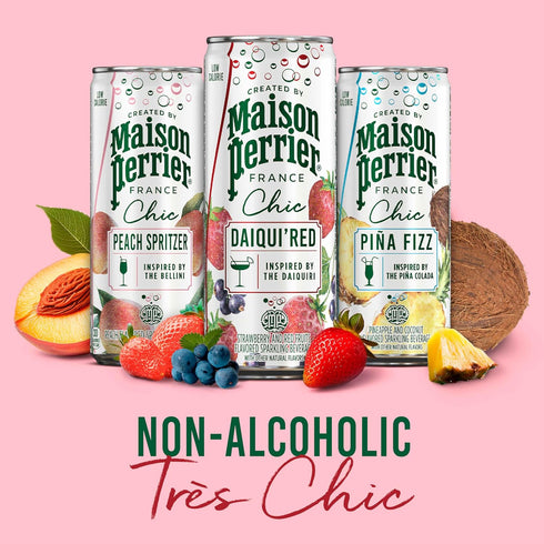 Pack 12-Pack Maison Perrier Chic Variety Flavored Sparkling Beverage, Low Calorie, Mocktails