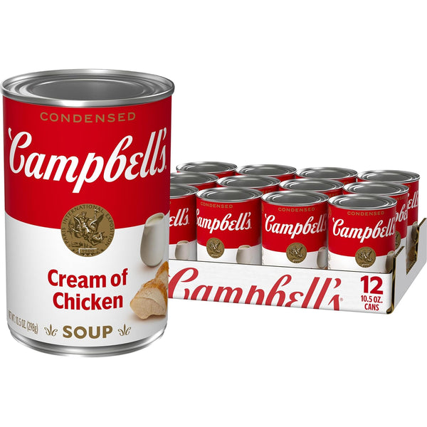Campbell's Condensed Cream of Chicken Soup, 10.5 oz Can (12 Pack)