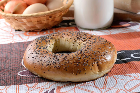 RawJoy Fresh New York Poppy Seed Bagel by | Delicious Fresh Poppy Seed