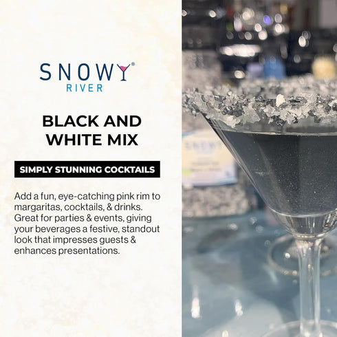 Rimmer, Rimming, (80oz Snowy River Blackn White Sugared Salt Blend - Naturally Colored Margarita Salt with Sugar