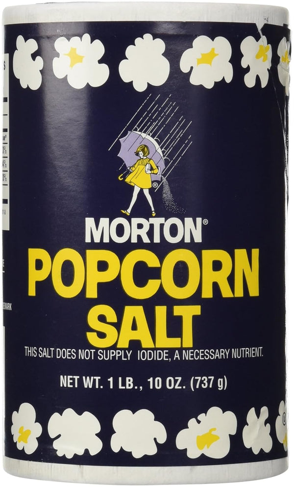 1Lb 10oz Morton Popcorn Salt For Green Salad, Corn on the Cob,