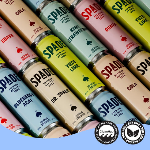 12 Pack, Spade Soda Blueberry Acai Premium All-Natural, No Sugar, No Calories, Electrolytes, Magnesium, Potassium