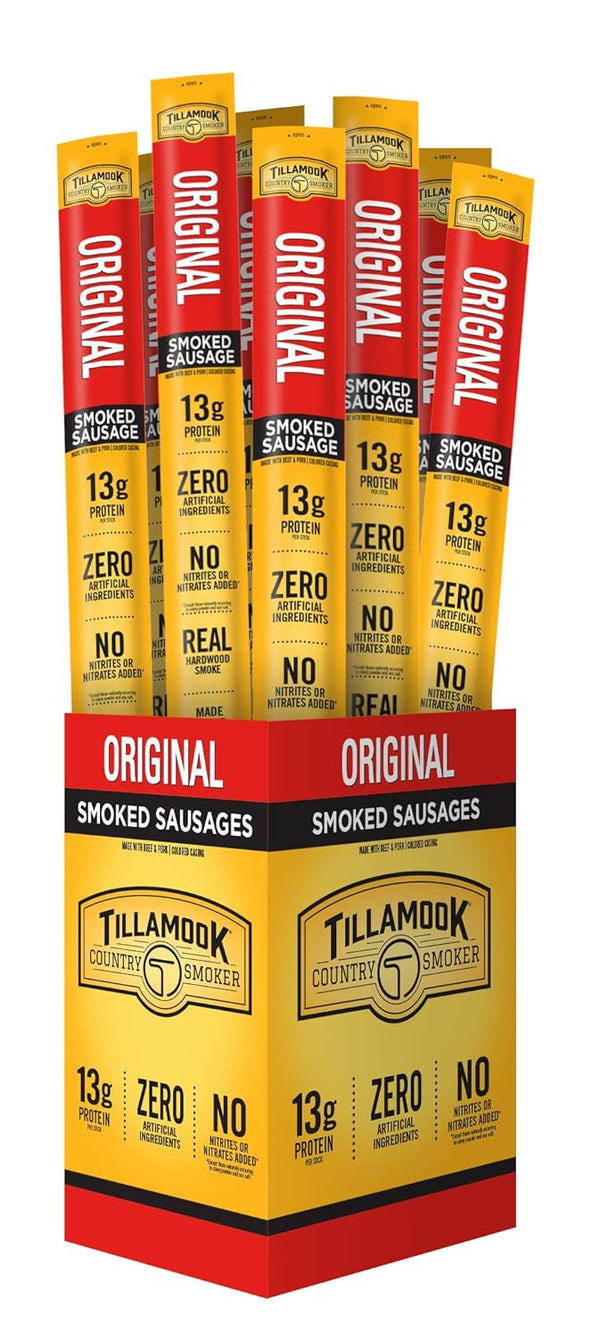 Tillamook Country Smoker Real Hardwood Smoked Sausages, Original, 1.44 Ounce, 24 Count