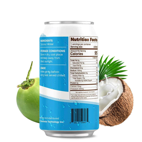 VIIBI 11 Oz (Pack 24 Coconut Water, NO added Sugar, The Original Flavor - Made with Fresh Coconut Water, Natural