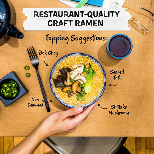 (Pack 6) 7g Mikes Mighty Good Vegan Miso Ramen Cup of Protein Instant Ramen Noodles Organic Steamed, Non-GMO - Canola