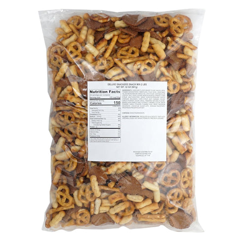 2 Deluxe Snack Mix, Pound Bulk Bag, Rye Bread Chips, Pretzels, Sesame & Regular Bread Sticks, Hampton Distribution