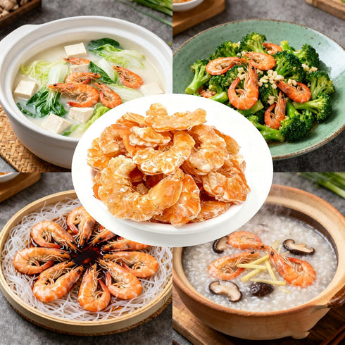 8oz, 8OZ/Bags DABC OAK LAND Dried Shrimp Medium Large Florida Sun Died Shrimp USA Dried Seafood Fresh-Caught