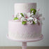 1 Count Global Sugar Art Double Rubrum Lily Sugar Cake Flowers Cake Topper Spray, White with Pink, by Chef Alan