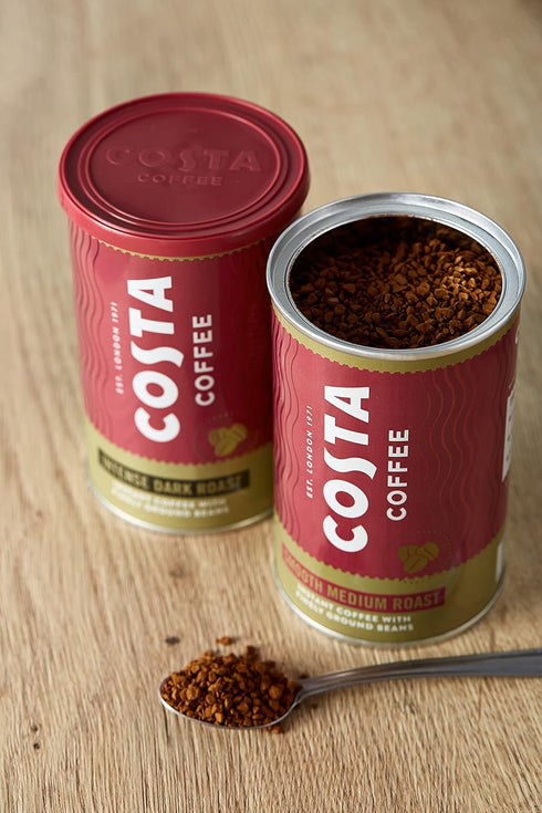 6 100g (Pack 6), 3, Costa Coffee Smooth Medium Roast Premium Instant Coffee with Finely Ground Beans, Microground