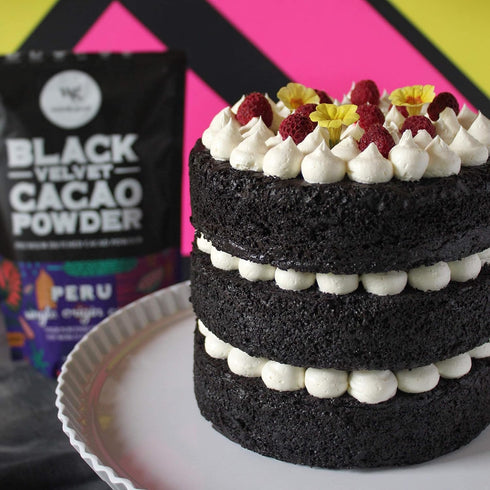 Weirdo Good 14 oz. Black Velvet Cacao Powder Organic, Allergen-Free, Premium Ultra-Dutched Cocoa for Baking