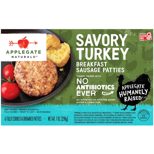 Applegate Farms Breakfast Turkey Sausage Patties, 7 OZ