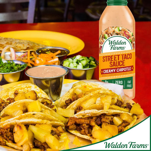 (12 oz 6) Walden Farms Street Taco Sauce Creamy Chipotle - Calorie-Free, Gluten-Free, Low Carb, Keto-Friendly