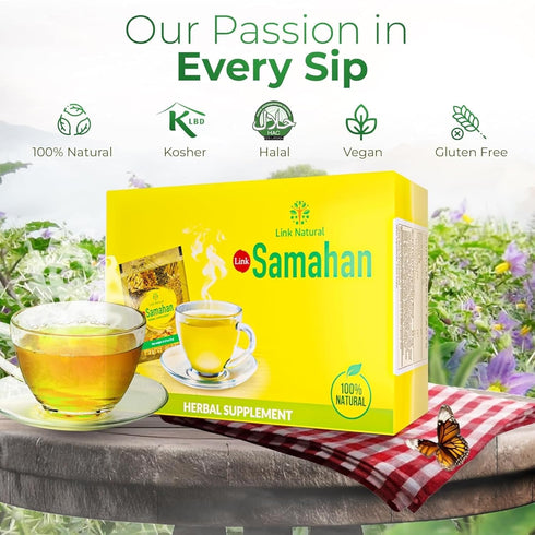 Packets 14 60 Count SAMAHAN Ayurvedic Herbal Tea - Sri Lankan Ceylon Blend with Natural Herbs Including Ginger, Black