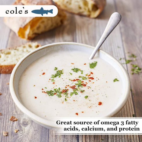 Pack 6 15 oz Coles - of Chesapeake Cream of Crab Soup - Premium Canned Fresh Crab Meat & Nutritious Semi Condensed