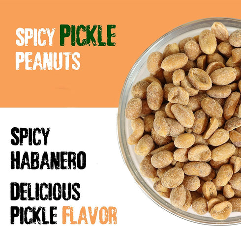 ASS KICKIN’ Spicy Peanuts - Hot Peanuts Flavored with Pickle - 12oz - Ultimate Gourmet Gift - Try if you dare!