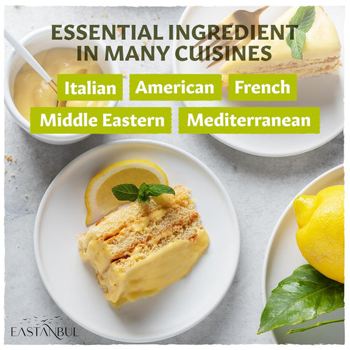 6.4oz Eastanbul Lemon Peel Powder, Lemon Peel Ground, Pure Citrus Powder, Dry Lime Ground for Baking, Cooking, Teas