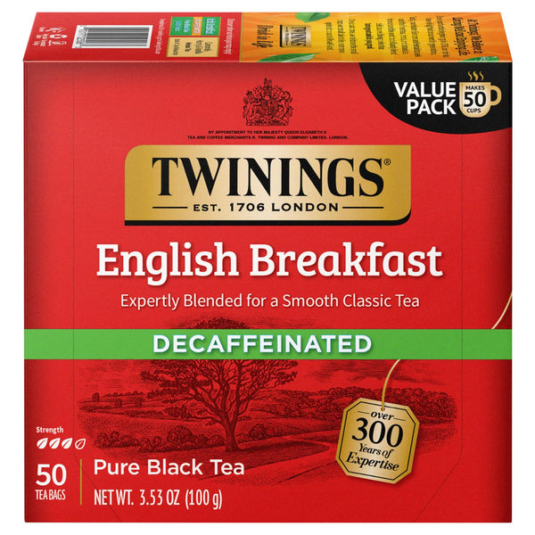 Twinings English Breakfast Tea, Decaffeinated Black Tea - Lively and Refreshing Decaf