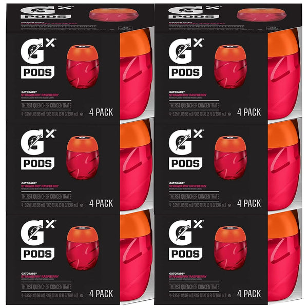 Gatorade unisex adult Gatorade GX Pods, Strawberry Raspberry 4 Count (Pack of