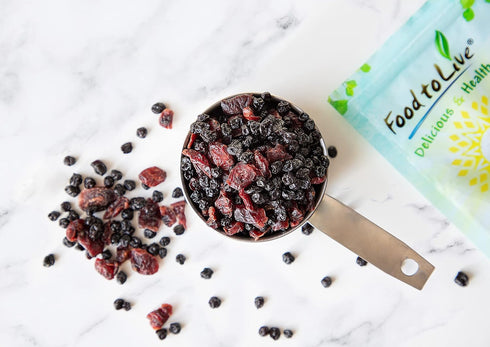 1.5 Food to Live Organic Essential Berries Mix, Pounds, Non-GMO Dried Blueberries and Cranberries. Unsulfured, Kosher.
