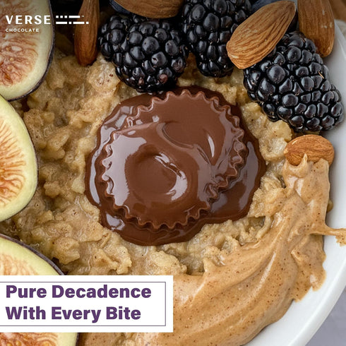(3 Pack) 70% 2g 160 Verse Chocolate Peanut Butter Cups Dark Chocolate Keto Snacks w/ Fiber, Calories Creamy Peanut