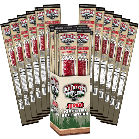 Old Trapper Kippered Steak, Old-Fashioned Flavor, Two-Ounce Individually Wrapped Packages, Savory Meat