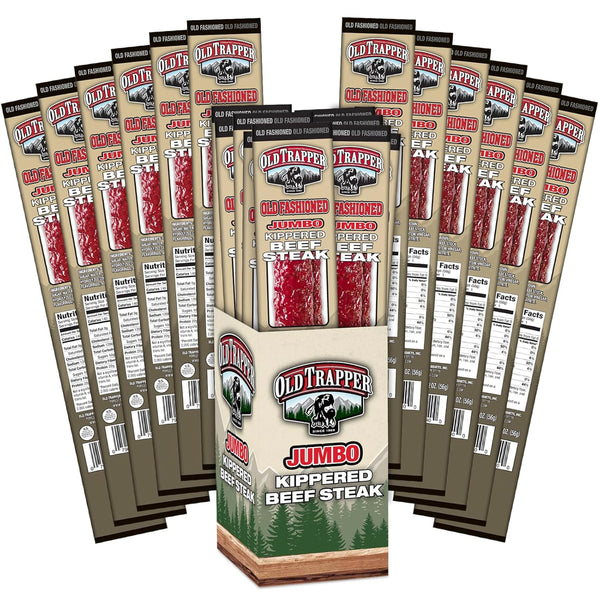 Old Trapper Kippered Steak, Old-Fashioned Flavor, Two-Ounce Individually Wrapped Packages, Savory Meat