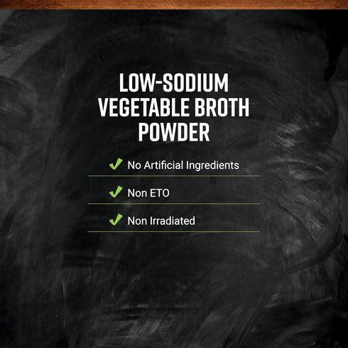 1-Pound Frontier Co-op Vegetable Flavored Broth Powder, Bulk, Low Sodium, Onion, Garlic, Carrot, Basil, Turmeric