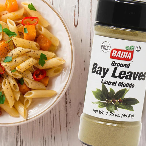 1.75 oz Badia Ground Bay Leaves, Aromatic Ground Herb for Soups, Stews, and Marinades
