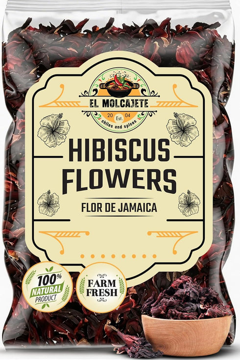 Dried Hibiscus Flowers (4 oz) All Natural Cut & Sifted Whole Petals
